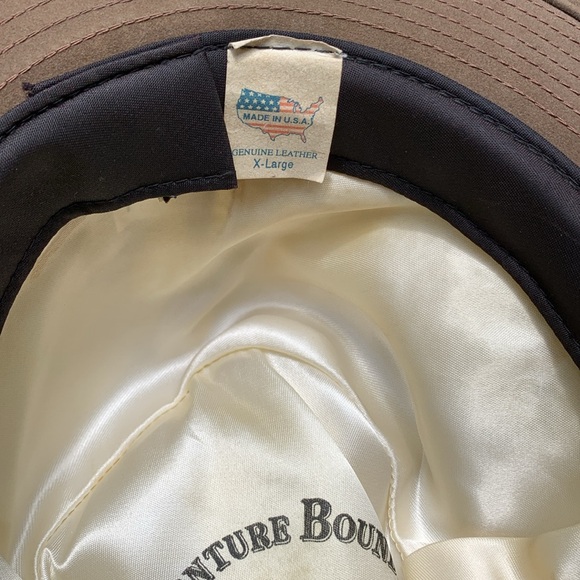 ADVENTURE BOUND BROWN LEATHER HAT XL - Picture 8 of 10